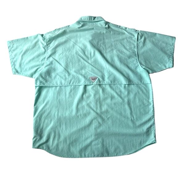Columbia Men's PFG Bahama II Short Sleeve Shirt - Omni-Shade, Mint - Picture 7 of 10